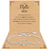Cheerslife Regalo per Amica/Sorella/Mamma/Figlia/Maestre Bracciale Donna | Braccialetti Amicizia Bracciale Amicizia Donna Ragazza Sorella Regalo Donna Compleanno Laurea Natale Festa della Madre