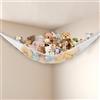 Powkoo amaca portaoggetti per giocattoli, formato extra-large, in tessuto a rete | Dimensioni: 2,1 x 1,5 x 1,5 m, adatta a orsacchiotti, peluche, giocattoli