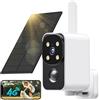 PESAIR 4G LTE Telecamera Esterno senza Fili con SIM Scheda, 180° 2K telecamera senza wifi con Pannello Solare e Batterie, Visione Notturna, PIR Rilevamento, Audio a 2 vie, TF/Cloud, IP65