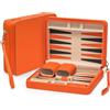 Yellow Mountain Imports Mini Backgammon da viaggio arancione