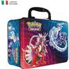 Pokémon Bauletto da confezione Ritorno a scuola del GCC Pokémon - Sprigatito, Fuecoco e Quaxly (tre carte promozionali olografiche, sei buste di espansione e altro), edizione in italiano