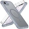 iVoler Cover Magnetica per iPhone 17e / 16e con 2 Pezzi Vetro Temperato, [Compatibile con MagSafe] Custodia Traslucida Posteriore Sottile Anti-Impronte Case, Grigio
