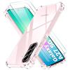 iVoler 3 in 1 Cover per Samsung Galaxy A27 5G con 2 Pezzi Pellicola Vetro Temperato, Custodia Antiurto Anti-Graffio Trasparente, Sottile Morbida in Silicone TPU Protettiva Case