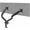 VIVO STAND-V102O - Braccio articolato in alluminio per monitor da 13 a 30 pollici, supporto per monitor a molla di tensione per 2 schermi, colore: nero