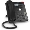 Snom Global Desk Telephone D712 (Retroilluminazione a Quattro Righe B/W Display, 5 Tasti Funzione Liberamente Programmabili con Led), Nero
