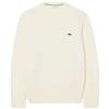 Lacoste Maglione Girocollo Uomo in Lana Cardata Bianco