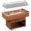 Tecfrigo Isola Buffet Refrigerata DELIZIE - Cappa Manuale o Motorizzata - Temp +4° +10°C - Capacità N° 4 Bacinelle GN1/1