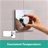 Hansgrohe Rubinetto per doccia termostatico ad incasso quadrato Comfort E2U senza corpo incasso