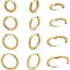 Beebeecraft 8 paio 4 stili Orecchini A Cerchio per Donna Placcati Oro 18K 304 acciaio Inossidabile 10/12/14/16mm Piccoli Orecchini Rotondi Huggie Orecchini A Cerchio per Cartilagine Orecchini