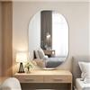 JMITHA Specchio Ovale Specchio Bagno Moderno Specchio da Parete Arco Vetro 40x60cm per Soggiorno Bagno Ingresso Camera da Letto