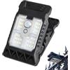 Sucritude Luci solaris Da Giardino Con Sensore Di Movimento Con Clip, Faretti solaris A Led Da Esterno Con Clip, Impermeabile, Luci Solare LED Esterna Con Pannello Giardino, Recinzione, Parete