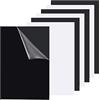 BENECREAT 6 fogli Fogli di plastica ABS bianco e nero, 19,9cmx30cm Film plastico rettangolare Lastra acrilica per segnaletica artigianale, fotografia, spessore 0,5 mm