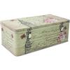 Aoneky Scatola Portaoggetti in Metallo, Design Coperchio a Cerniera, 28,5x15x10cm Contenitori Regalo per Biglietti, Biscotti, Foto, Farmaci e Spilli Aghi per Tavolo Cassetto, 4,2L