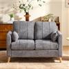 Bonnlo Divano 2 Posti in Tessuto Chenille 120 x 77 x 87cm, Divanetto con Schienale Sfoderabile e 2 Cuscini, Sofa per Soggiorno, Camera da Letto e Ufficio, Portata 260kg (Grigio Chiaro)