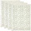 BENECREAT 4 pz di Carta da Trasferimento sotto Smalto A Forma di Vite, Decalcomanie in Ceramica Verde Mare Scuro per Decalcomanie in Smalto per Ceramiche Fatte A Mano, 53x38cm