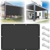 NEWFUN Tende Ombreggianti da Esterno, Vela Ombreggiante da 2,5x4,6 m, Telo Copertura Pergolato, Teloni per Raggi UV con Occhielli e Coulisse per Ombrelloni per Tenda a Vela per Estern da Giardino
