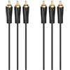 Hama Cavo Audio-Video 3 Rca Plugs 3 Rca Plugs Gold-Plated 1.5mt