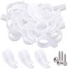 Glarks 60 morsetti a vite in nylon bianco da 2,5 cm con 60 viti per kit di cavi, condotti e condotti per cavi (bianco)
