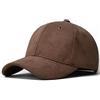 Cappello Berretto Uomo cap Berretti da Baseball in Pelle Scamosciata Solida per Uomo Donna Hip Hop Snapback Homme Dad Hat Trucker cap-Camel_Adjustable