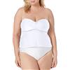Catalina Plus-Size Twist Front Bandeau Tankini Swimsuit Top per Tankini Donna