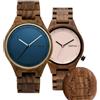 Zeitholz Orologi in legno coppie con incisione gratuita, regali personalizzabili, Stolpen 42mm & Stolpen 36mm. Realizzati in legno naturale con movimento al quarzo giapponese