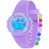 Facasu Orologio Digitale Bambini Ragazzi Ragazze con Luce Colorata,50m Impermeabile Fino,Sport all'aria Aperta,Cronometro,Allarme,Funzioni 12/24 ore,Regali Bambini dai 4 ai 15 anni