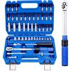 KATSU Tools KATSU Chiave Dinamometrica a Scatto 1/4 50 Pezzi 2-24Nm Set di Chiavi Dinamometriche per Bici 72Denti, Attrezzo Meccanico Acciaio al Cromo Vanadio per Riparazione Biciclette Strada e Montagna