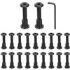QUARKZMAN 20 Set Bulloni a Testa Esagonale M6x30mm con Dado M6x10mm Nero | Bulloni Testa Cilindrica e Chiave Esagonale Bulloni e Viti per Connettori Mobili per Cintura a Scomparsa Nero