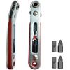 NIYATA 2 x cricchetto da 1/4 pollici, cricchetto da 103 mm per punte per bicicletta, mini chiave a cricchetto con 4 teste bit, cacciavite reversibile da 1/4 pollici, mini cacciavite a cricchetto per piccoli