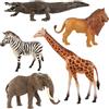 Idena 40388 - Set di Figure da Gioco, 5 Animali da Zoo in plastica, ciascuno Alto Circa 10 cm, Figure di Animali per Bambini dai 3 Anni in su