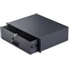 StarTech Cassetto Rack 19 3U in Acciaio con Serratura per AV, Rete/Server | Capacità 10kg, Fori Passacavo Posteriori, Chiavi Incluse, Cassetto con Serratura per Rack o Armadi AV e Rete
