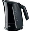 Braun WK300 Bollitore Elettrico, Capacità 1,7L, Ebollizione Rapida in 45 Secondi, Indicatore Livello dell'acqua, Base Girevole a 360°, Avvolgicavo e Piedini Antiscivolo, Potenza max 2200watt, Nero