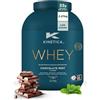 Kinetica Whey Protein in polvere, 76 dosi, Cioccolato alla menta, 2.27 kg. Basso contenuto di carboidrati, siero proveniente da allevamento al pascolo