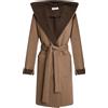 Fracomina Cappotto Regular Lungo con Cappuccio e Cintura
