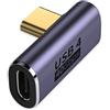 zoerbufan Adattatore USB C da 90 Gradi, USB-C Femmina a USB 4 Maschio, Connettore Cavo Caricatore Tipo C, Thunderbolt 4/3 40Gbps 8K@60hz per MacBook PRO/Air, Steam Deck, Switch(T)