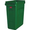 Rubbermaid - Slim Jim con fessure per l'aria 60 litri - Polietilene - Verde