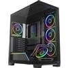 Modecom Case per PC MODECOM VOLCANO STELLAR PLUS ARGB 5F, nero, Midi Tower, 5 ventole ARGB da 120 mm, controller, pannello laterale in vetro temperato