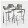 Yes 4 sgabelli da bar in acciaio e polipropilene Clover YES - Grigio