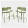 Yes 4 sgabelli da bar in acciaio e polipropilene Clover YES - Verde scuro