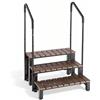 VEVOR Scaletta per Vasca Idromassaggio da Esterno 3 Gradini Carico 250kg, Larghezza 820,42 mm, Scaletta Antiscivolo per Piscina Fuori Terra Gonfiabile, Corrimano, Struttura in Lega di Alluminio
