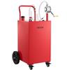 VEVOR Serbatoio Carburante Carrellato da 151,4L Acciaio al Carbonio Rosso, Carrello per Rifornimento Carburante con Pompa Manuale e 4 Ruote, per Benzina e Diesel, per Auto, Tosaerba, ATV, Barche, Moto