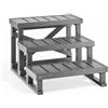 VEVOR Gradini per Vasca Idromassaggio da Esterno Larghezza 700 mm 160 kg, Scalettta a 3 Gradini Piedini Antiscivolo in Plastica HIPS, Accesso per Piscina Fuoriterra, Camper, Giardino, Cortile