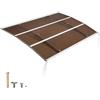 VEVOR Tettoia da Sole Tettoia per Ingresso da Cortile Balcone Dimensioni Generali 1500 x 1000 x 140 mm, Pensilina Tettoia per Esterno da Balcone Cortile Giardino con Canale di Drenaggio, Marrone