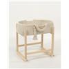 My Sweet Baby Cesta per bambole in cotone stile BOHO con culla in legno - Beige chiaro