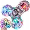 SPINNER LUMINOSO A LED TRASPARENTE, GIOCATTOLO ANTISTRESS SENSORIALE