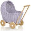My Sweet Baby Passeggino in vimini per bambole - viola