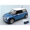 MotorMax MINI COOPER 2001 BLUE/WHITE 1:18