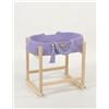 My Sweet Baby Cesta porta-bambole in cotone BOHO con culla in legno - Viola
