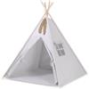 Bobono Tenda tipi per bambini + ciondoli con piume - grigio