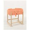 My Sweet Baby Cesta porta-bambole in cotone stile BOHO con culla in legno - Pesca